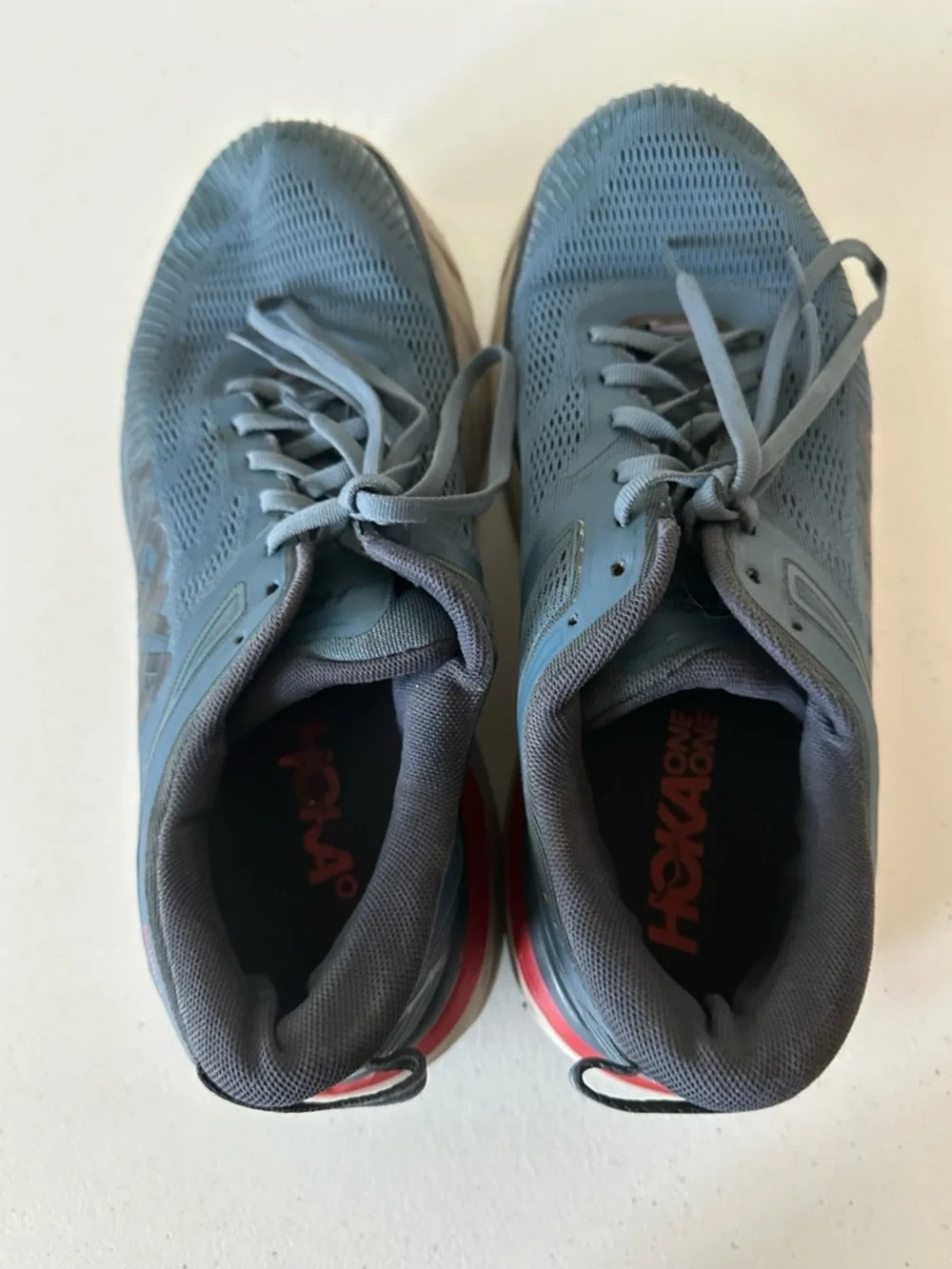 Hoka unisex Light Blue Athletic Running Shoes size 10.5, pre owned